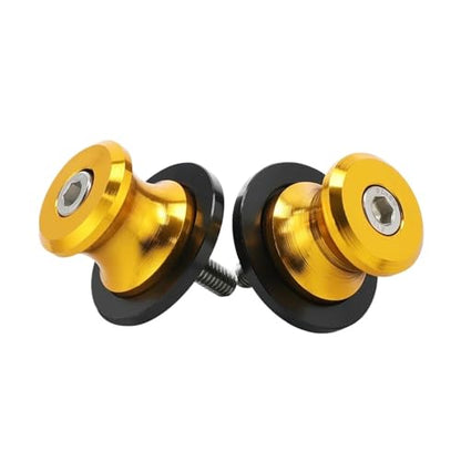 Compatible with Ducati Monster 821 Panigale 899 959 1199 1299/S/R Motorcycle Accessories Rear Stand Screw Bolt M6 Swingarm Spools Slider(Gold) - color: Gold