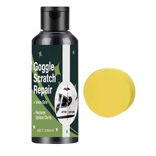 Scratch Repair , Helmet Lens Cleaner Compound, Optical Restoration Wax for Motorcycle Visor Goggles Hard Hat Shine Enhancement Anti Scratch Care Detailing Kit Use