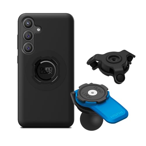 Quad Lock 1" Ball Adaptor for Motorcycle Phone Mount with Vibration Dampener and MAG Phone Case for Galaxy S24+ - size: Galaxy S24+