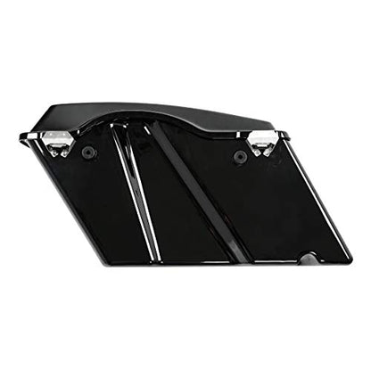 XMT-MOTO Hard Saddlebags Saddle bags W/Lid Latch Key Fit for Harley Davidson 1994-2013 Touring road king ultra street glide electra glide and 1984-2017 Softail Gloss Black - color: Gloss Black/Chrome Latches, size: Standard