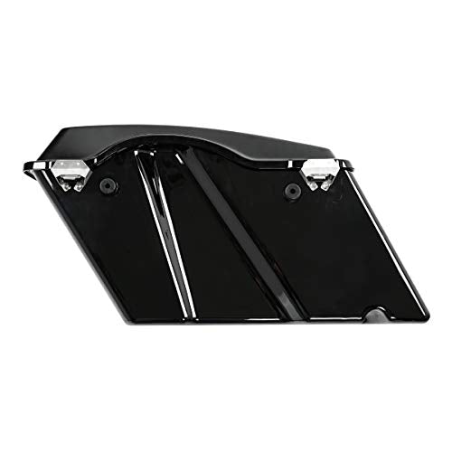 XMT-MOTO Hard Saddlebags Saddle bags W/Lid Latch Key Fit for Harley Davidson 1994-2013 Touring road king ultra street glide electra glide and 1984-2017 Softail Gloss Black - color: Gloss Black/Chrome Latches, size: Standard