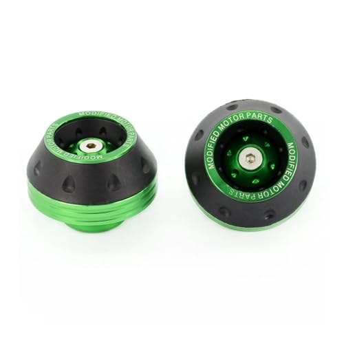 Motorcycle Frame Slider 4PCS Universal Motorcycle Wheel Protection Crash Cups Colorful Motorbike Protector Damping Moto Accessories - color: Green x2