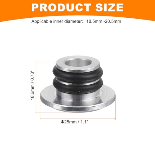 HARFINGTON Bar End Plugs Aluminum Handlebar End Caps Bike Plugs with Matching Rings for MTB Road BMX Fixed Gear Bike, Silver - color: Silver