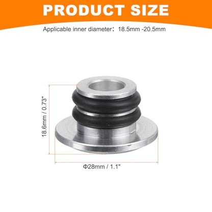 HARFINGTON Bar End Plugs Aluminum Handlebar End Caps Bike Plugs with Matching Rings for MTB Road BMX Fixed Gear Bike, Silver - color: Silver