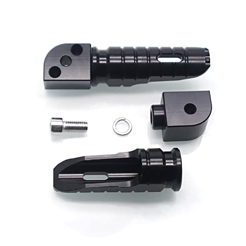 MZS Motorcycle Foot Pegs, Aluminum Passenger Footpeg Rear Footrest Rest Pedal Adjustbale Black Compatible with Z400 Z650 Z900 Z1000 Z1000SX ZX6R ZX10R ZX14R Concours EX 250 300 400 650 - size: Z400 Z650 Z900 Z1000 Z1000SX ZX6R ZX10R ZX14R