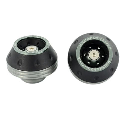 Universal Motorcycle Wheel Protection Crash Pad Motorbike Crash Protectors(2Pcs Titanium) - color: 2Pcs Titanium