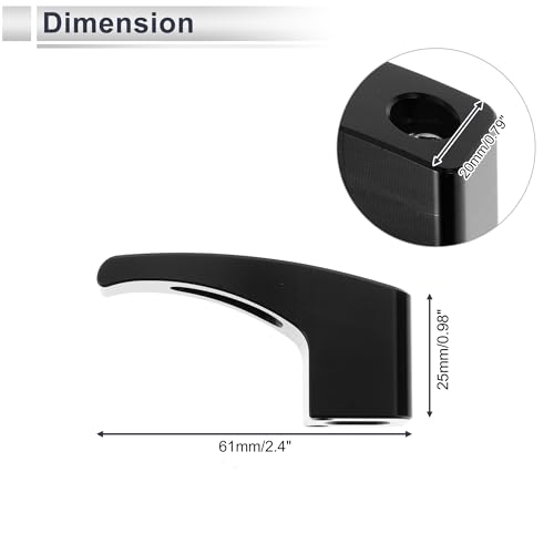 Universal Motorcycle Hanging Hook Rectangular Slot Motorcycle Helmet Luggage Bag Holder Hanger for Scooters Bicycles Black 61mm Length