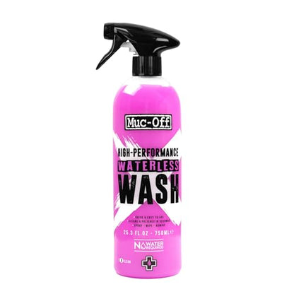 Muc-Off High Performance Waterless Bike Wash 750ml (Pack of 1) | Spray & Wipe Bike Cleaner | No Water Needed | Safe on Carbon Fibre | Cleans & Polishes with a Streak-Free Finish - size: 25.36 Fl Oz (Pack of 1)