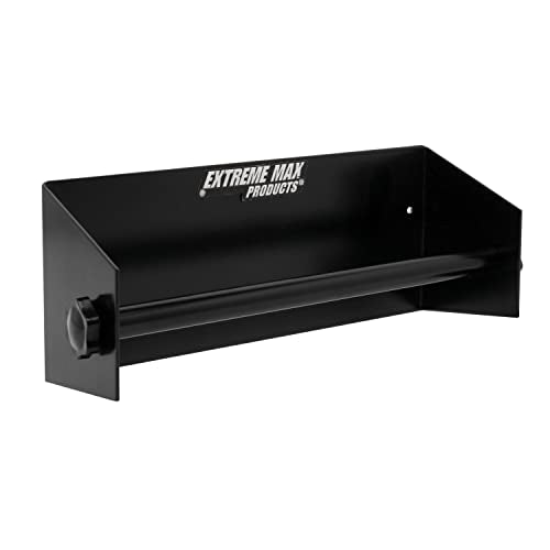 Extreme Max 5001.6131 Aluminum Wall-Mount Paper Towel Holder for Enclosed Trailer, Shop, Garage, Storage - Black