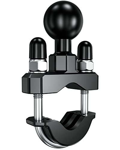 BRCOVAN 1'' Ball Handlebar U-Bolt Mount, Fit Rails Diameter 0.5'' to 1.26'' | Compatible with RAM Mounts B Size 1 inch Ball Double Socket Arm & Bike Motorcycle Phone Holder