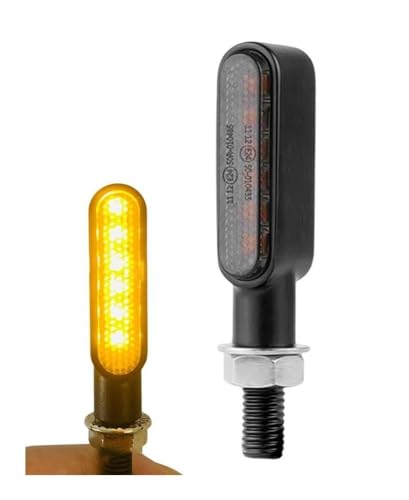 12V Universal Mini Motorcycle Turn Signals 12 LEDs Motorcycle Indicator Light Scooter Signals Running Blinker Turn signal light - color: Black
