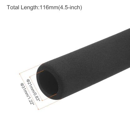 MECCANIXITY Foam Grip Tubing Handle Grips 21mm ID 31mm OD 4.5" Black for Pipe Insulation, Utensils, Fitness, Tools Handle Support - size: 21mm x 31mm