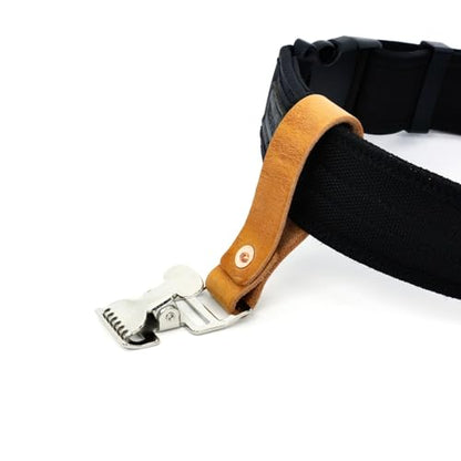 Leather Glove Clips with Metal Hooks - Work Glove Holders for Duty Belts, Electricians And Filming Work Construction - color: Brownl