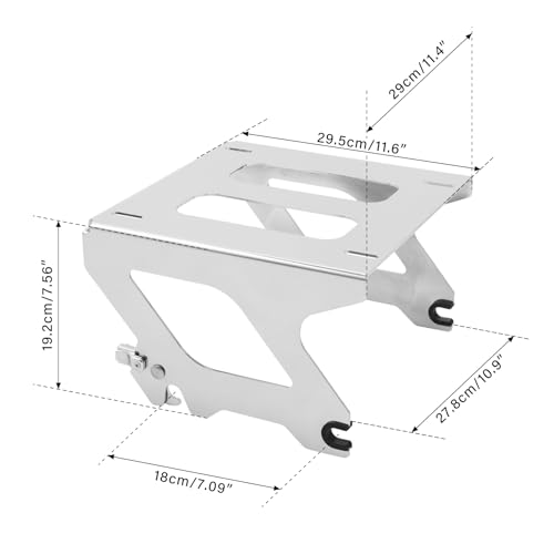 TCT-MOTORPARTS Razor Trunk Backrest Metal Base w/Solo Luggage Mounting Rack Fit for 2020-2025 Harley Low Rider FXLRS FXLRST - color: Style #1