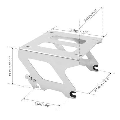 TCT-MOTORPARTS Razor Trunk Backrest Metal Base w/Solo Luggage Mounting Rack Fit for 2020-2025 Harley Low Rider FXLRS FXLRST - color: Style #1