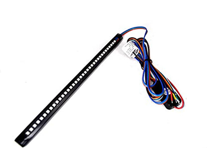 Universal 8in Motorccycle LED Tail Light Strip Brake Stop Turn Signal Light License Plate Light for Scooters UTV ATV Golf Cart Motorcycles Harley Davidson Kawasaki Suzuki Ducati
