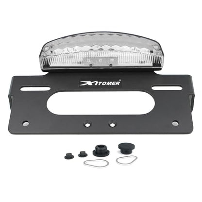 Xitomer Fender Eliminator Compatible with KLX300 KLX300SM 2024 2025 2026 KLX300 SM Tail Tidy Motorcycle License Plate Holder with Tail light/License Plate Light (Clear) - color: Clear