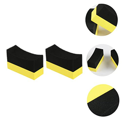 Zerodeko 2pcs Car Cleaning Sponge Durable High Absorbency Scratch Tire Dressing Applicator Pads for Polishing and Detailing for Cars Trucks and Motorcycles