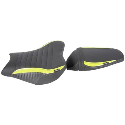 Motorcycle Driver Rider Rear Passenger Seat fit for Z900 Z 900 2017 2018 2019 2020 2021 2022 2023 2024 Pressure Relief Soft Pillion Saddle Cushion Pad, Light Green - color: Front & Rear - Light Green