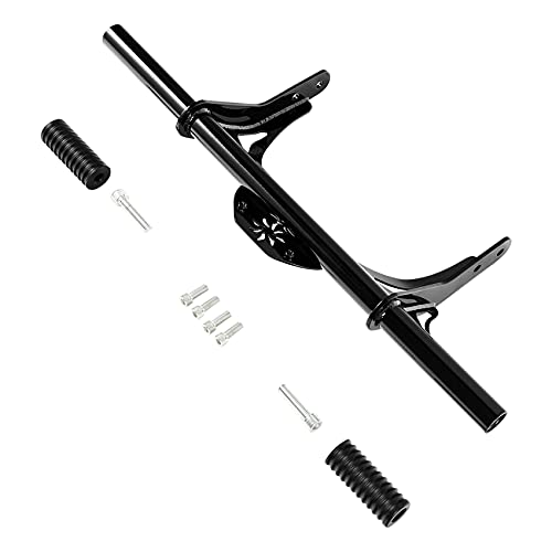 TCT-MOTORPARTS Front Black Crash Bar Protector for Harley 2006-2017 Dyna W/Mid Control Fat Bob/Low Rider FXDL/Wide Glide/Street Bob/Switchback/Wide Glide - color: Front Crash Bar Protector (06-17)