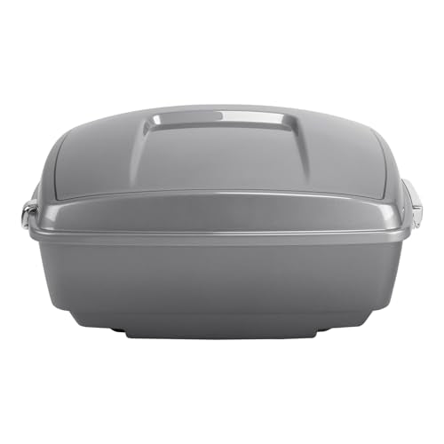 TCMT King Motorcycle Trunk Fit for Harley Touring 2014-2025 CVO Road King Road Glide Street Glide Electra Glide Ultra Limited Pack Dark Platinum Pinstripe - color: Dark Platinum Pinstripe(No Speaker Holes)