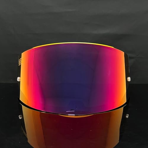Assault Helmet Visor,Motorcycle Helmet Shield Replacement UV Protection Windshield Compatible With Assault,Stream,Rapid,Storm,FF320,FF328,FF353,FF800 (Revo Rose Red) - color: Revo Rose Red