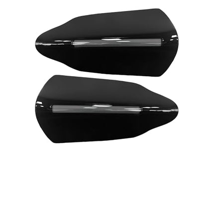 FATECIM Motorcycle Handguards Hand Guards with LED Lights DRL Indicators for Harley 1996-2025 Sportster Dyna Touring Street Road Electra Glide Road King Softail Street Bob Low Rider S Fat Boy (Black)