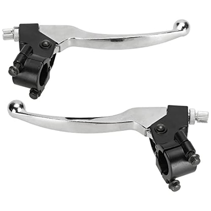 FVRITO Left Right 7/8" 22mm Clutch Brake Handle Levers Perch for CRF70 CRF80 CRF100 CRF150 XR80 XR100 XR200r XL100 XL250 ATC 200m Pit Dirt Motor Bike Motorcycle Baja Mini Bike MB200 MB165 Parts Silver - color: Silver