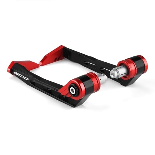Motorcycle Brake Clutch Lever Guards Bar End Handguard Compatible with K.awasaki Z900 2025 2024 2023 2022 2021 2020 2019 2018 2017 | Handlebar Protector Z 900 ZR900 Accessories (red) - color: Red