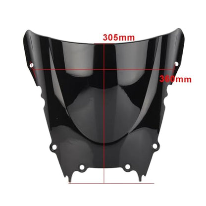 Windshield Screen YZF-R6 1998-2002 Motorcycle Double Bubble Windshield Windproof ABS Windscreen for Yam&aha YZF R6 600 1998 1999 2000 2001 2002 - color: Tan
