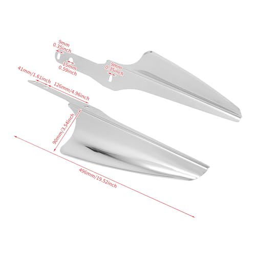Front Fork Mount Wind Deflectors Compatible with 1995-2023 Harley Electra Glide Road King Street Glide 1 Pair - color: Chrome