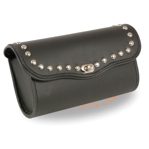 Milwaukee Leather Windshield Bag - PVC Motorcycle Storage w/Turn Lock or Hook Closure - Fits Most Bikes - One Size - color: SH493-BLACK, size: One Size