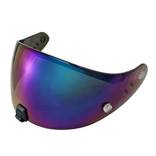 T520 Motorcycle Helmet Visor Replacement Compatible with Scorpion EXO T520/R1 Air/ST1400 UV Protection Anti-Scratch (Rainbow-For Day) - color: Rainbow-for Day
