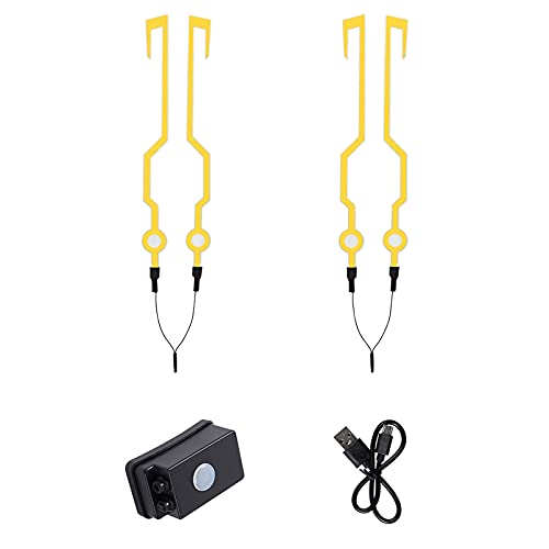 Motorcycle Helmet Light Kit,Waterproof 3 Mode LED Light Night Riding Signal Helmet Light for Motorcycle Bike Helmet,Yellow - color: Yellow