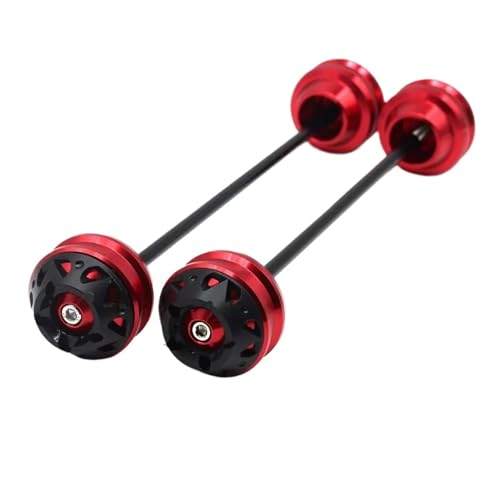 Compatible with Z900 Z900RS Z900SE Z650 NA400 N650 Motorcycle Front Rear Axle Fork Wheel Crash Sliders Protector Pad(Red) - color: Red