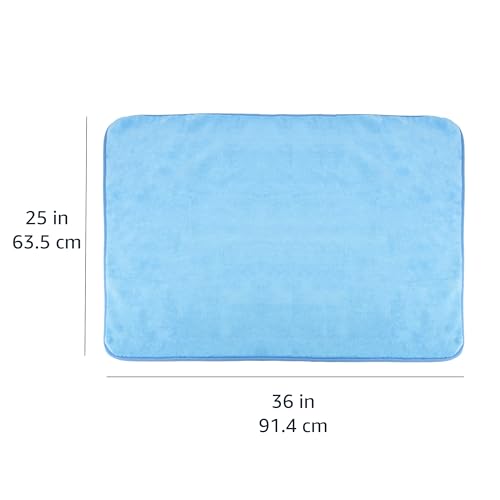 Amazon Basics Super Absorbent Microfiber Car Drying Towel, Scratch-Free, Streak-Free, Lint-Free, 36"L x 25"W, Blue - color: Blue, size: 36"L x 25"W