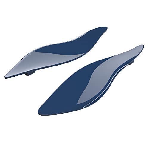 Advanblack Billiard Blue Side Wings Air Deflectors, Fairing Side Wing Windshield, Fairing Side Shield, Adjustable Wind Deflectors, Compatible for Harley Touring Street Electra Glide 2014-2023 - color: Billiard Blue