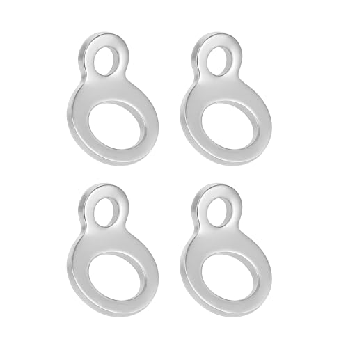 10 Pack Motorcycle Trailer Tie Downs Anchors Hooks Dirt Bike Accessories Tie Down Strap Rings, Stainless Steel ATV Accessories Heavy Duty, Lashing Ring for Truck, Truck Bed, Camper, Golf Cart - color: Silver