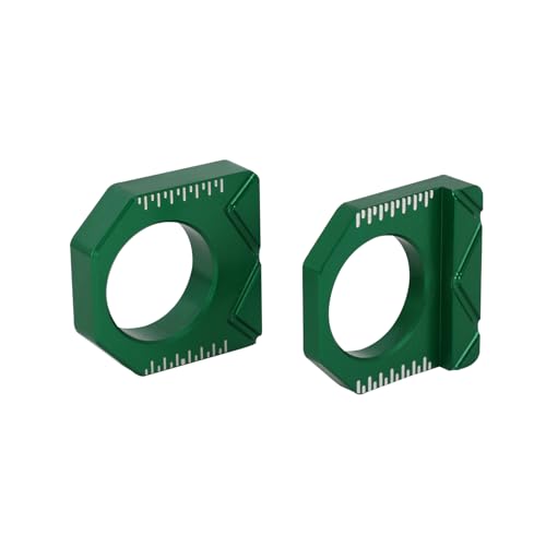 Dirt Bike Rear Axle Block CNC Motorcycle Chain Tensioner Adjuster for KX450F 16-18 KX250F 17-19 KX250 KX450 19-24 KX250X KX450X 22-24 Green - color: green