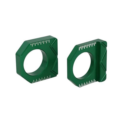 Dirt Bike Rear Axle Block CNC Motorcycle Chain Tensioner Adjuster for KX450F 16-18 KX250F 17-19 KX250 KX450 19-24 KX250X KX450X 22-24 Green - color: green