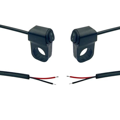 2PCS Motorcycle Handlebar Switch 12V ON-Off Light Toggle Switches Waterproof Aluminum Alloy ATV Compatible with Motorcycle ATV UTV Scooters 7/8" Handlebars (22mm) - size: ON-Off