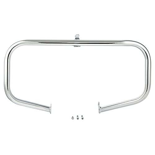 TCMT Highway Engine Guard Crash Bar Lower Vented Leg Fairing with 6.5" Speaker Pod Fit For Harley Touring 2014-2024 Road King Road Glide Street Glide Electra Glide - color: Chrome Crash Bar, Standard Leg, size: Style D-1 Lower Vented Leg