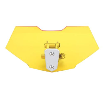 Motorcycle Acrylic Adjustable ClipOn Wind Deflector for Enhanced Comfort (Yellow) - size: Yellow