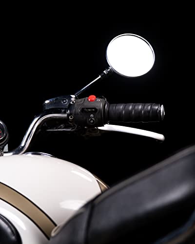 Trip Machine Company Motorcycle Handlebar Leather Grip Wrap Covers – Universal Throttle Grip Covers with Double Sided Tape – Anti-Slip Bike Handle Accessories - color: Black