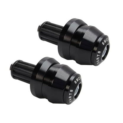 22mm 7/8'' Motorcycle Bar End Plug Sliders Universal Handlebar Grips Bar Ends Caps replacement for Honda Yamaha Suziku Kawasaki BMW Motorbike Dirt Bike(Black) - color: Black