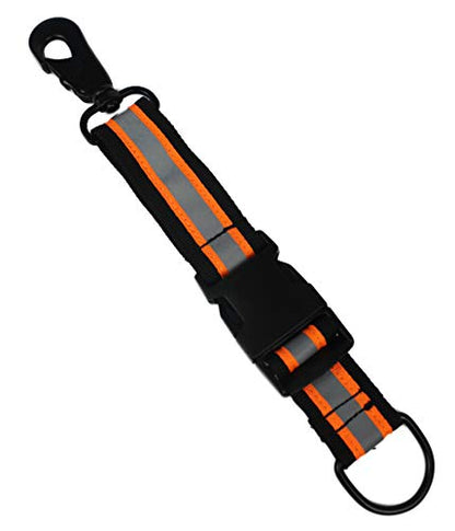 MELOTOUGH Firefighter Glove Strap | Glove Holder Clip with Glove Leash Swivel Snap Hook,Reflective for Quick Access - color: Reflective Orange