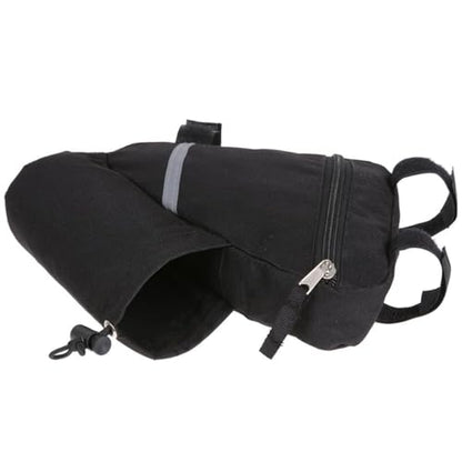 Bike Frame Bag,Bike Bag and Water Bottle Holder, Bicycle Triangle Bag for MTB Road Bike,Cycling Bike Accessories - color: Black