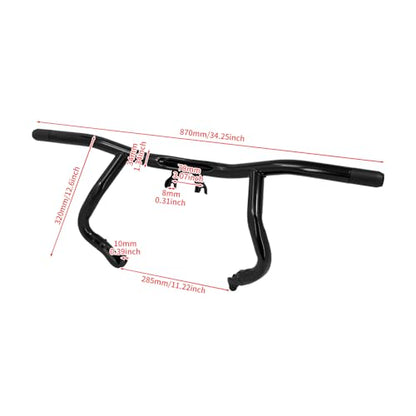 Motorcycle Crash Bar Engine Guard Highway Crash Bar Fit for Harley Touring Street Glide Road Glide Road King Electra Glide Ultra (D-Engine Guard+Saddlebag Guard for 14-23 Touring) - size: D-Engine Guard+Saddlebag Guard For 14-23 Touring