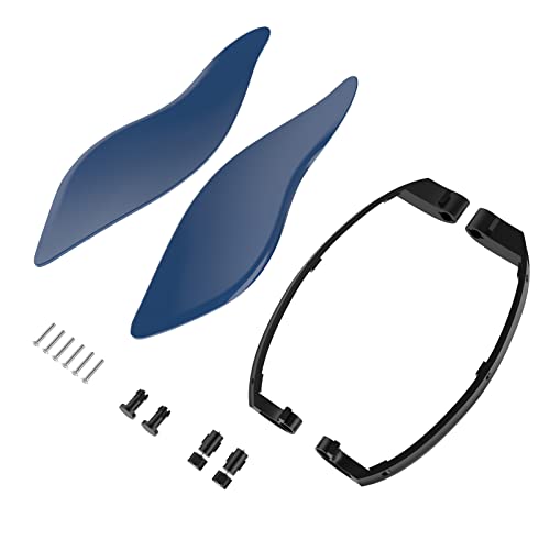 Fairing Air Deflectors for Harley,Side Wings Windshield Adjustable Air Deflectors for Harley Touring Road King Electra Glide Street Glide Road Glide 2014-2023 Billiard Blue - color: Billiard Blue