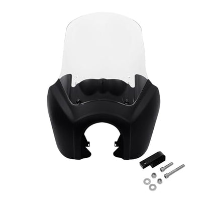 Green-L Front Fairing with 15" Windshield Windscreen and Headlight Extension Block Fit for Harley Dyna FXDB FXDF FXDL 2006-2017 T-Sport 2000-2003 - color: Set C